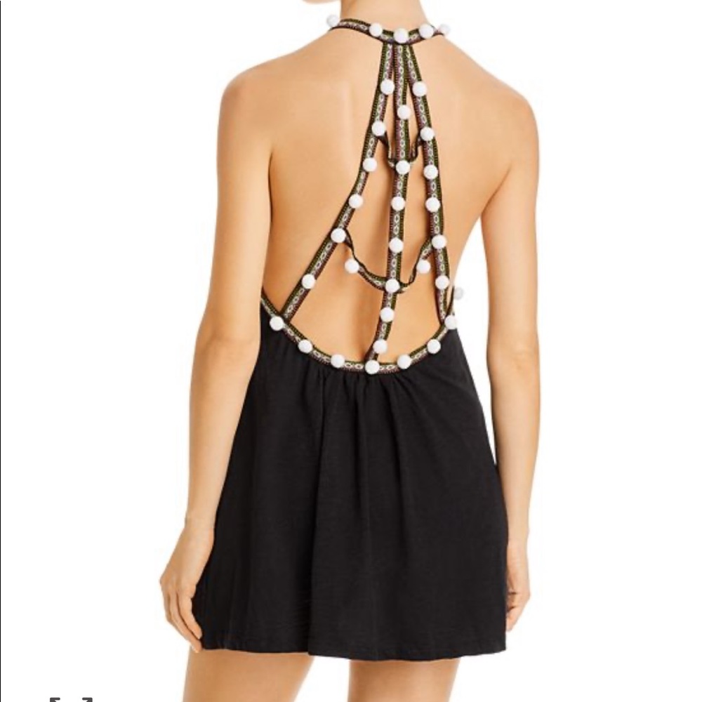 Pitusa Pom Pom-Trim Caged-Back Swim Cover-Up $138